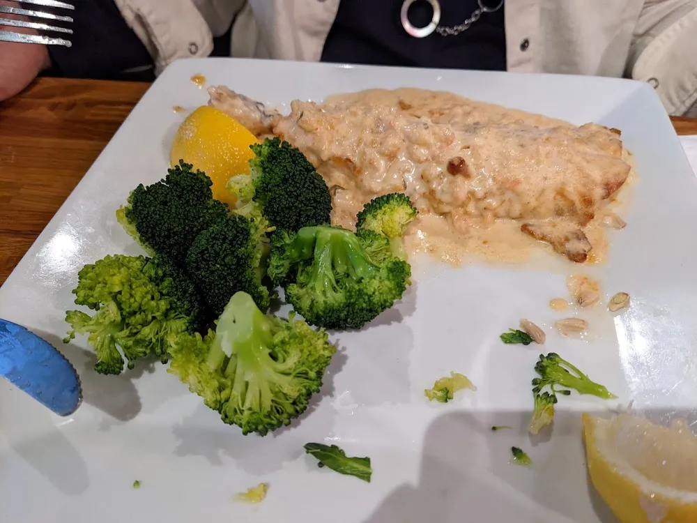 Baked Haddock with Lobster Sauce